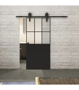 Glasschiebetür BARN-LINE Loft Schwarzlack 28 Blickdicht