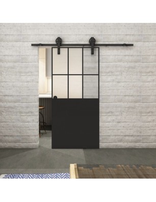 Glasschiebetür BARN-LINE Loft Schwarzlack 28 Blickdicht