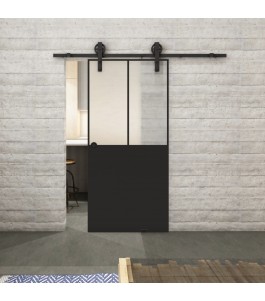Glasschiebetür BARN-LINE Loft Schwarzlack 26 Blickdicht