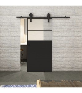 Glasschiebetür BARN-LINE Loft Schwarzlack 22 Blickdicht