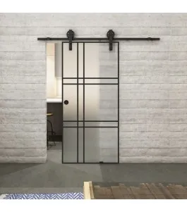Glasschiebetür BARN-LINE Loft Schwarzlack 20 Blickdicht