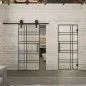 Glasschiebetür BARN-LINE Loft Schwarzlack 19 Blickdicht
