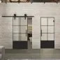 Glasschiebetür BARN-LINE Loft Schwarzlack 35 Blickdicht