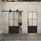 Glasschiebetür BARN-LINE Loft Schwarzlack 36 Blickdicht