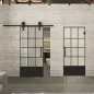 Glasschiebetür BARN-LINE Loft Schwarzlack 37 Blickdicht