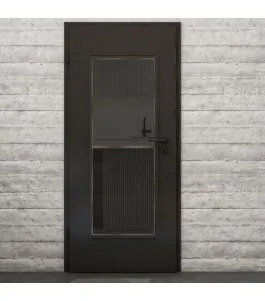 Lichtausschnitt Loft Rosteisen Genietet 04 Auf Grauglas