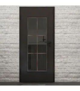 Lichtausschnitt Loft Rosteisen Genietet 07 Auf Grauglas