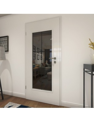 Lichtausschnitt Loft Schwarzlack 07 Auf Grauglas
