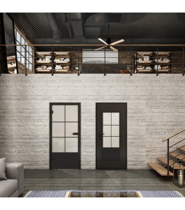 Lichtausschnitt Loft Schwarzlack 35 Blickdicht