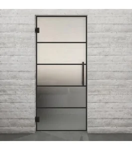 Pendeltür Loft Schwarzlack 01 Blickdicht - modernes Zuhause