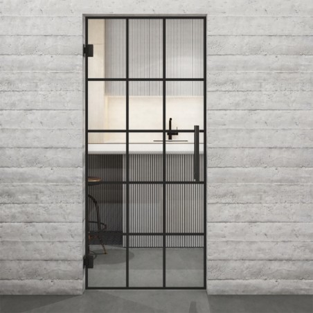 Pendeltür Loft Schwarzlack 09 Auf Klarglas-modernes Zuhause