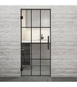Pendeltür Loft Schwarzlack 10 Auf Klarglas-modernes Zuhause