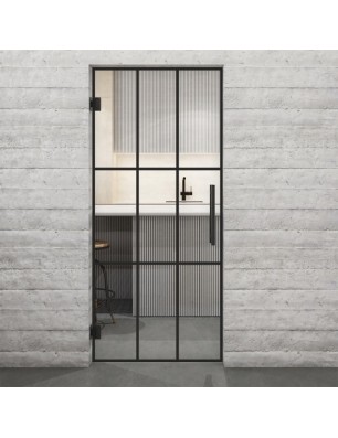 Pendeltür Loft Schwarzlack 11 Auf Klarglas-modernes Zuhause
