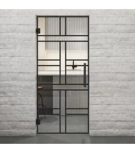 Pendeltür Loft Schwarzlack 13 Auf Klarglas-modernes Zuhause