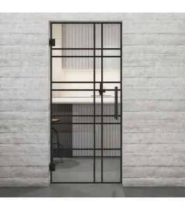 Pendeltür Loft Schwarzlack 19 Auf Klarglas-modernes Zuhause