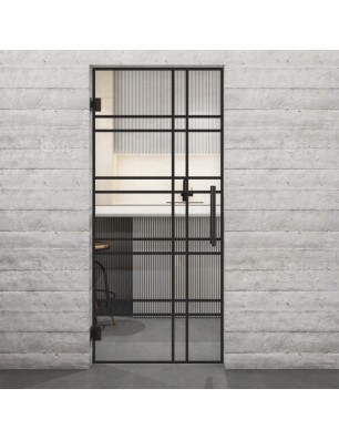 Pendeltür Loft Schwarzlack 19 Auf Klarglas-modernes Zuhause