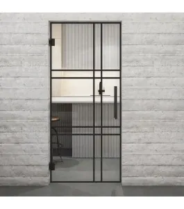 Pendeltür Loft Schwarzlack 20 Auf Klarglas-modernes Zuhause