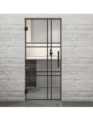 Pendeltür Loft Schwarzlack 20 Auf Klarglas-modernes Zuhause