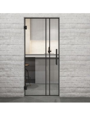 Pendeltür Loft Schwarzlack 21 Auf Klarglas-modernes Zuhause