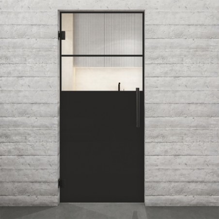 Pendeltür Loft Schwarzlack 22 Auf Klarglas-modernes Zuhause