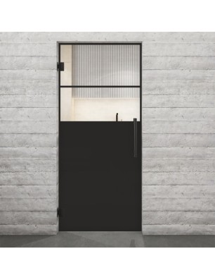 Pendeltür Loft Schwarzlack 22 Auf Klarglas-modernes Zuhause