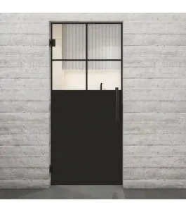 Pendeltür Loft Schwarzlack 23 Auf Klarglas-modernes Zuhause