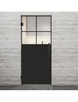 Pendeltür Loft Schwarzlack 23 Auf Klarglas-modernes Zuhause