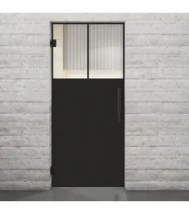 Pendeltür Loft Schwarzlack 25 Auf Klarglas-modernes Zuhause