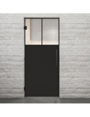 Pendeltür Loft Schwarzlack 25 Auf Klarglas-modernes Zuhause