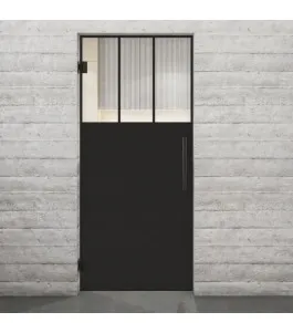 Pendeltür Loft Schwarzlack 29 Auf Klarglas-modernes Zuhause