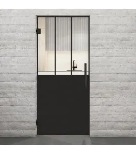 Pendeltür Loft Schwarzlack 30 Auf Klarglas-modernes Zuhause
