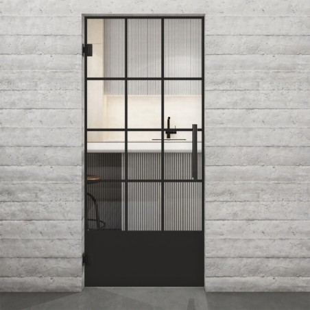 Pendeltür Loft Schwarzlack 37 Auf Klarglas-modernes Zuhause