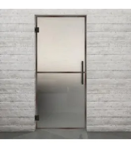 Pendeltür Loft Rosteisen Genietet 04 Blickdicht