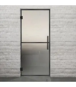 Pendeltür Loft Schwarzeisen Genietet 04 Blickdicht