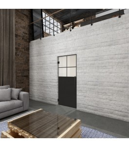 Pendeltür Loft Schwarzlack 23 Blickdicht - modernes Zuhause