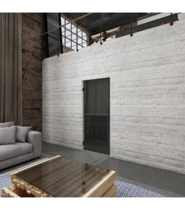 Pendeltür Loft Schwarzlack 08 Auf Grauglas-modernes Zuhause