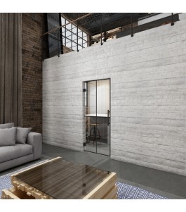 Pendeltür Loft Schwarzlack 08 Auf Klarglas-modernes Zuhause