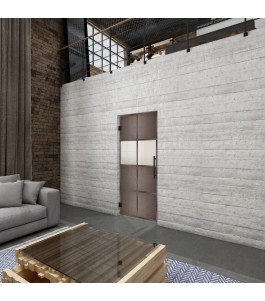 Pendeltür Loft Rosteisen Genietet 29 Blickdicht