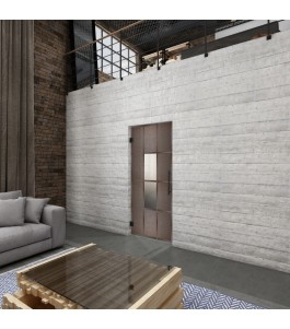 Pendeltür Loft Rosteisen Genietet 35 Blickdicht