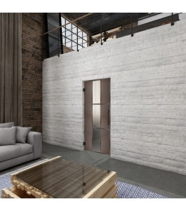 Pendeltür Loft Rosteisen Genietet 36 Blickdicht