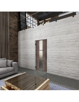 Pendeltür Loft Rosteisen Genietet 36 Blickdicht