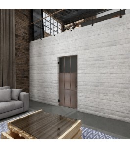 Pendeltür Loft Rosteisen Genietet 23 Auf Grauglas