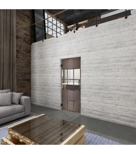 Pendeltür Loft Rosteisen Genietet 31 Auf Klarglas
