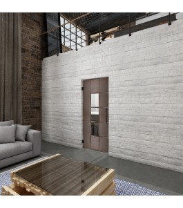 Pendeltür Loft Rosteisen Genietet 34 Auf Klarglas