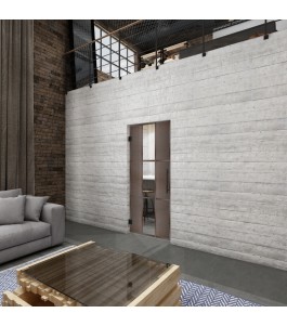 Pendeltür Loft Rosteisen Genietet 36 Auf Klarglas