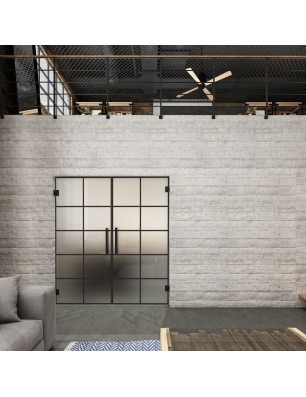 Pendeltür Loft Schwarzlack 05 Blickdicht - modernes Zuhause