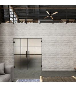 Pendeltür Loft Schwarzlack 06 Blickdicht - modernes Zuhause