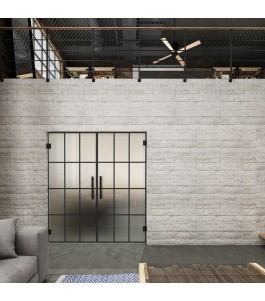 Pendeltür Loft Schwarzlack 10 Blickdicht - modernes Zuhause