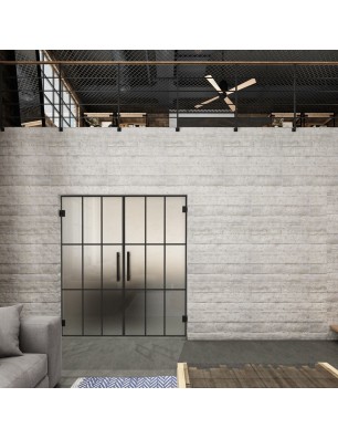 Pendeltür Loft Schwarzlack 11 Blickdicht - modernes Zuhause