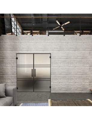 Pendeltür Loft Schwarzlack 17 Blickdicht - modernes Zuhause